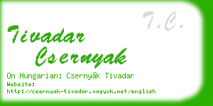 tivadar csernyak business card